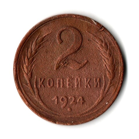2 копейки 1924 гладкий гурт VF (3)