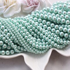 Майорка нежно-зелёная 6 мм, 1 нить, МА145