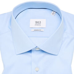 Сорочка мужская 1863 by Eterna Modern Fit 8005-X687-10 из твила голубая