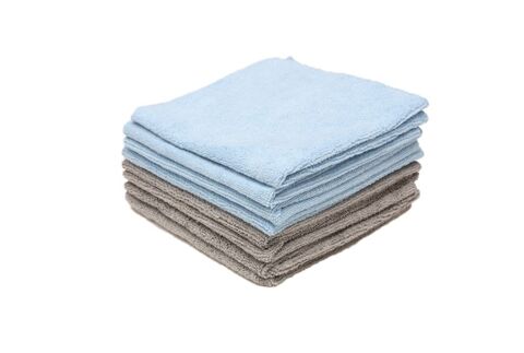 Glosswork All-Purpose Set Набор микрофибр синего и серого цветов, 8шт, 35х35 см, 250гм2