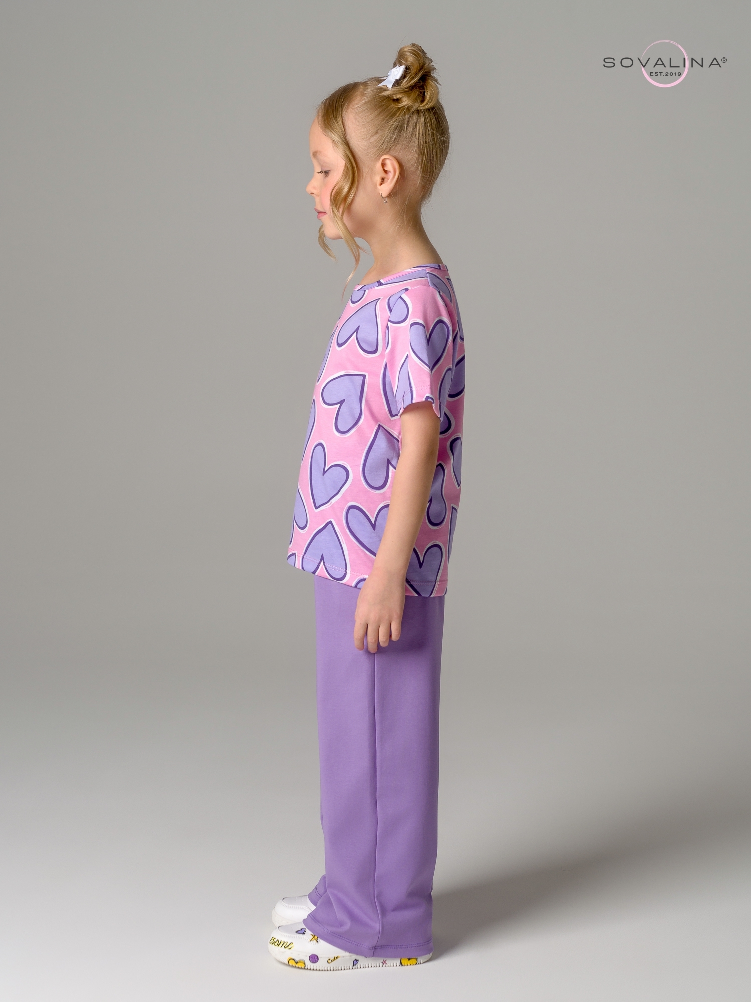 Костюм Лето сиреневые сердца-лаванда