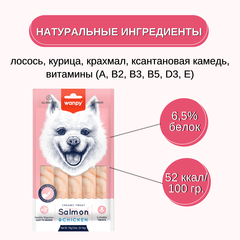 Wanpy Dog лакомство для собак «нежное пюре» из лосося и курицы 70 г