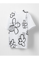 фуфайка  КБ 302923/белый(цветы)