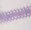 Кружево хлопковое/Тесьма вязаная 19.01.047, ш. 1,9-2 см, сиреневый