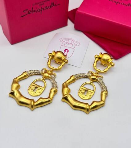 Серьги крупные Schiaparelli с круглыми подвесками