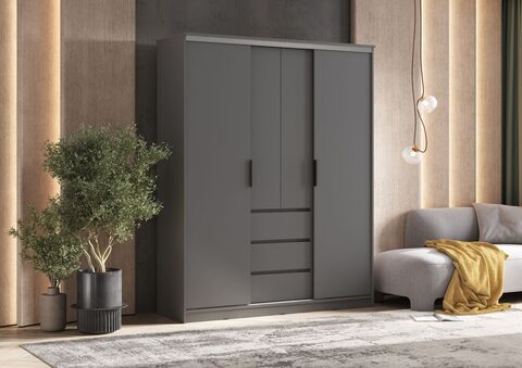 Челси Шкаф-купе (1600) (Графит, Графит)