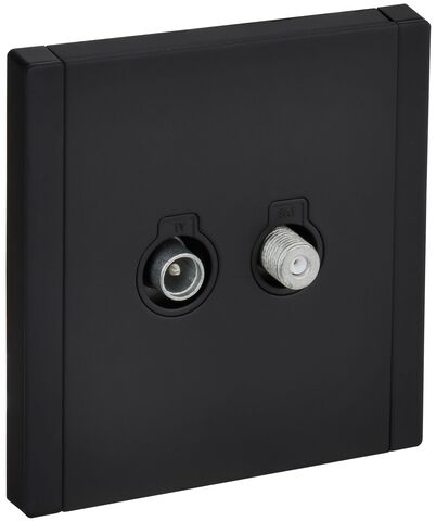 FORTE&PIANO Роз. двойная TV+SAT FP138M чер. IEK