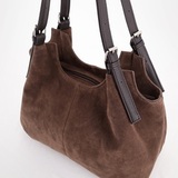 Сумка Саломея 456 эко-замша шоколад