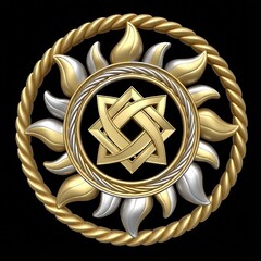 Силиконовый молд Славянский Оберег звезда Руси (Квадрат Сварога) в солнце