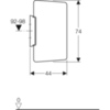 Перегородка для писсуара Geberit Basic 115.201.11.1