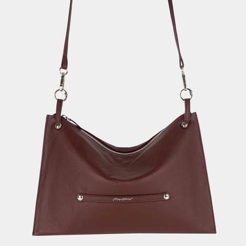Сумка Tereze из кожи теленка, бордового цвета