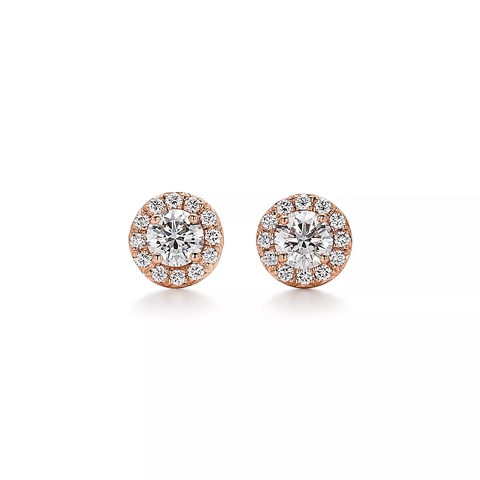 Серьги из розового золота с бриллиантами. 0.32 карата, Tiffany Soleste 💎 В наличии