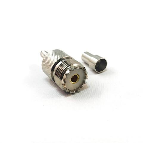 Разъём UHF(female) SO239 обжимной под кабель RG-58