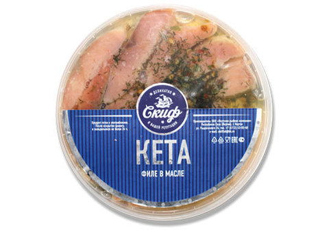 Кета с/с филе в масле, 180г