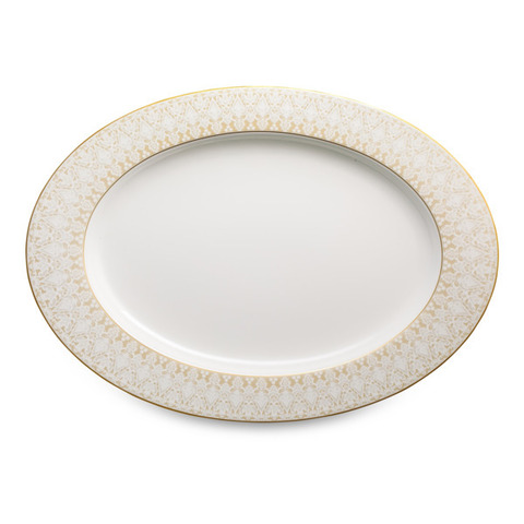 Блюдо овальное 38см Narumi Аврора Шампань