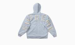 Supreme Faux Fur Lined Zip Up Hooded Sweatshirt "Light Blue"