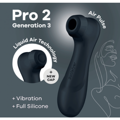 Клиторальный стимулятор Satisfyer Pro 2 Generation 3 с функцией Liquid Air и вибрацией (черный)