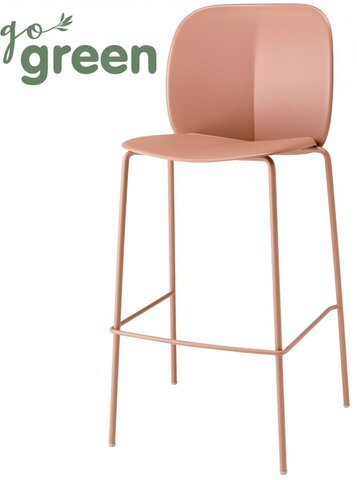 Стул пластиковый полубарный Scab Design Mentha Go Green, карамель