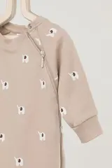 комбинезон для новорожденных  К 6444/темно-бежевый,мини слоники