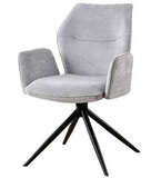 Стул ZUMBA. поворотно-возвратный 180гр,, серый шинилл / Черный