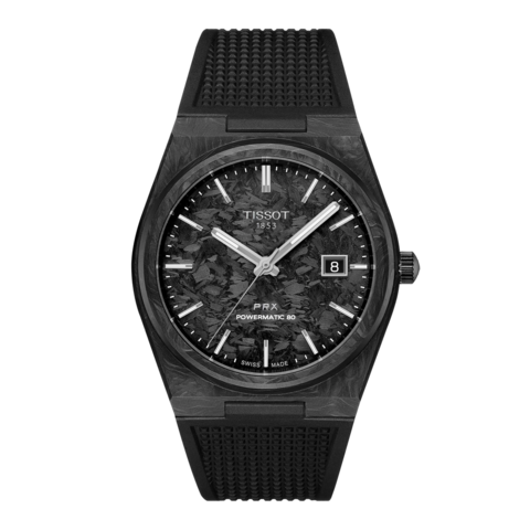 Наручные механические часы Tissot PRX Powermatic 80 Carbon T137.907.97.201.00