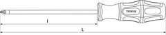 Thorvik SDZ0075 Отвертка стержневая POZIDRIV®, PZ0x75 мм 52159