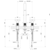 Gessi INCISO Смеситель для раковины на 3 отверстия без донного клапана, излив 160мм, h=314мм, цвет: nero XL 58116#299