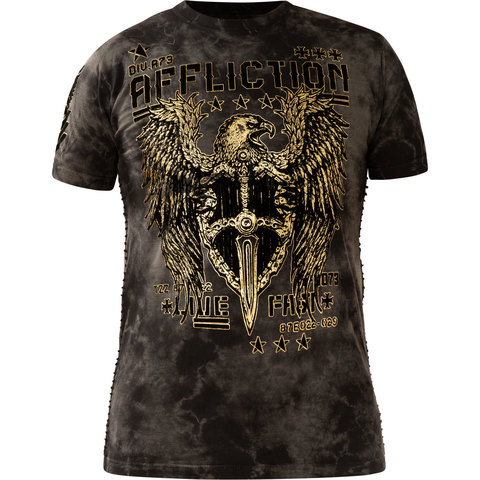 Affliction | Футболка мужская Affliction Copper Casing A23174 перед с гербовым орлом