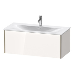 Duravit XViu Тумба подвесная 610x800x480мм, для раковины #234410, 1 ящик, цвет: белый глянцевый/champagne matt XV40350B122 фото