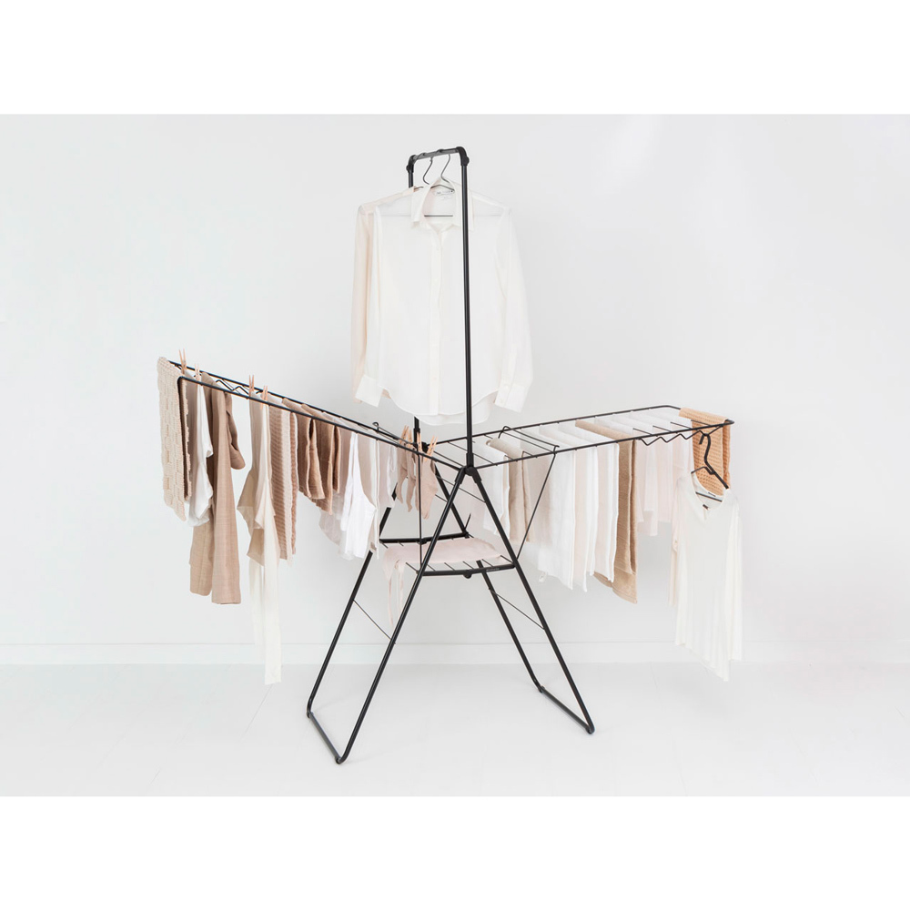 Сушилка напольная с перекладиной HangOn (25 м навески), Черный матовый, арт. 403521 - фото 9