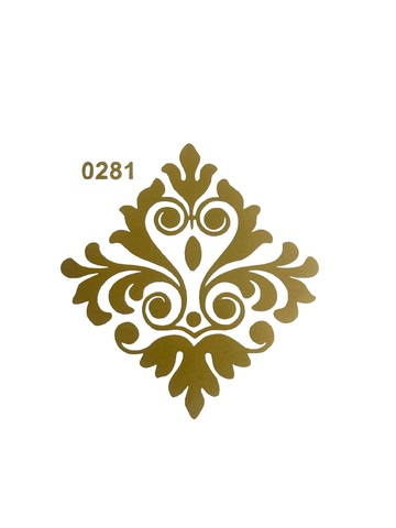 Стикер 0281 античное золото ( 6,2*7см )