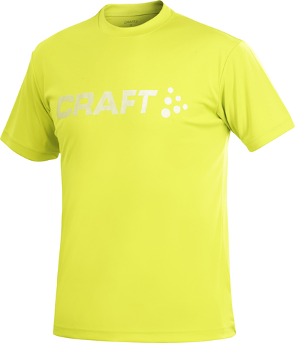 Футболка Craft Active Run Logo мужская желтая