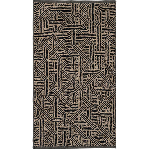 Коврик для ванной 65х120 Leitner Confussion 447-89 бежево-черный