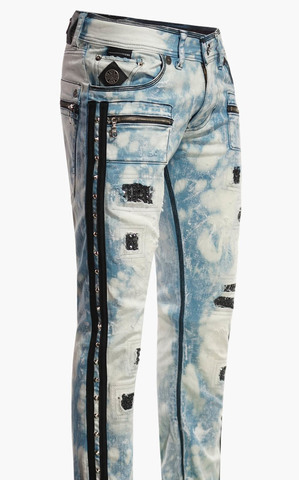 Джинсы MED BLUE BLEACHED RACER JEANS The Saints Sinphony