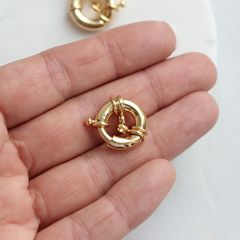 Замочек карабин 17 мм, позолота З112