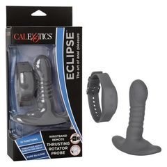 Серый массажер простаты Thrusting Rotator Probe - 11,25 см. - 