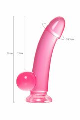Розовый реалистичный фаллоимитатор Fush - 18 см. - 