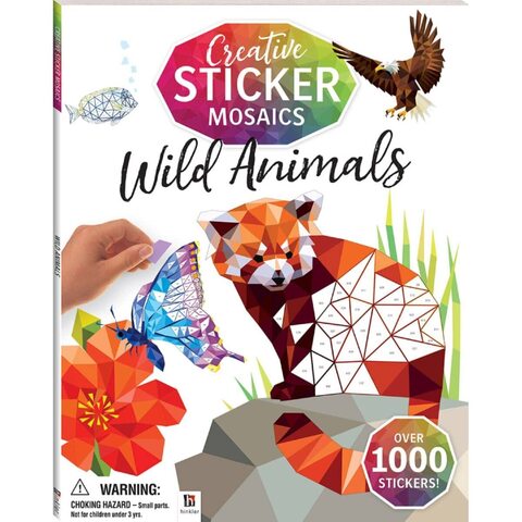 Creative Sticker Mosaics: Wild Animals