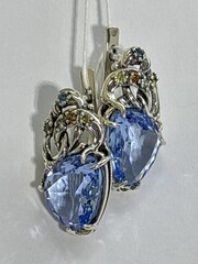 Сангрия (серьги из серебра)