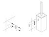 Decor Walther 0654377 Decor Walther CONTRACT WSBG Туалетный гарнитур - нержавеющая сталь, матовое PVD-покрытие