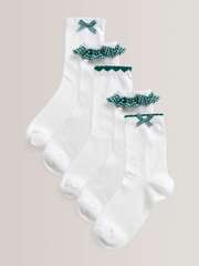 Носки хлопковые школьные для девочки Next A71-614, 5 шт., Белый