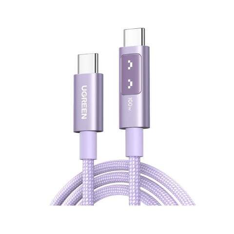 Кабель  UGREEN L509 (65092) UNO Type C 2.0 Male To Type C 2.0 Male 5A Data Cable, 1м, розовый