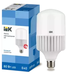 Лампа светодиодная HP 80Вт 230В 6500К Е40 IEK LLE-HP-80-230-65-E40