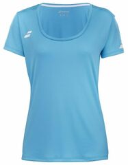 Женская теннисная футболка Babolat Play Cap Sleeve Top Women - cyan blue