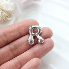 Подвеска буквы R родий, 20 мм, 1 шт, П1124