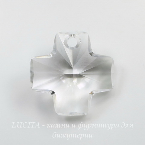 6866 Подвеска Сваровски Крестик Crystal (20 мм)