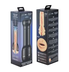 Набор PowerBlow & Feel Stroker Mouth: мастурбатор-ротик и интерактивная насадка - 
