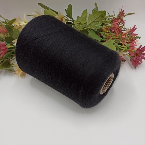 Zefiro Cariaggi 3000м/100гр Меринос с кашемиром и шелком Черный 30060/83987