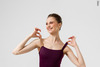 Strap leotard | wine