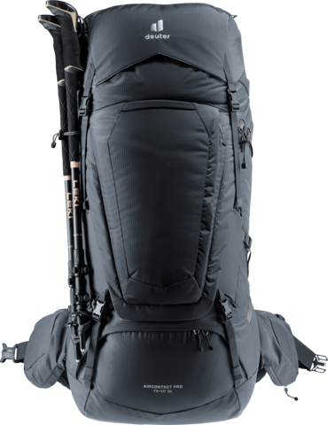 Картинка рюкзак туристический Deuter Aircontact Pro 85+10 Black - 8